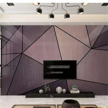 wellyu Užsakymą tapetai papel de parede Micro-iškirpti trikampis modernus minimalistinio Šiaurės geometrinis fono sienos popieriaus freskos