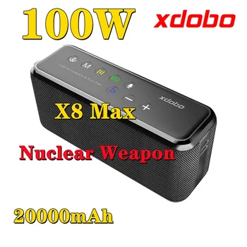 Xdobo X8 max 100w super tirštiklis nešiojamą belaidį Bluetooth garsiakalbį TWS žemų dažnių garsiakalbis ir 20000mah baterijos talpa Caixa De Som