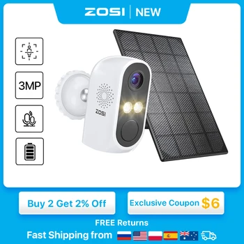 ZOSI C1 Pro 2K Baterija Belaidžio Saugumo IP Kamera 3MP HD Laido-Nemokama Lauko, Patalpų WiFi, Kamera, Namų Priežiūros Tarnyba