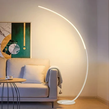 Šiaurės Kūrybos C-formos LED Grindų Lempos Minimalistinio Dizaino svetainė, Miegamasis, Studijų Naktiniai Pritemdomi Nuotolinio Grindų Apšvietimas