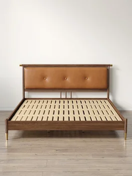Šiaurės uosio masyvo lova riešuto Amerikos Windsor dvigulė lova moderni prabanga