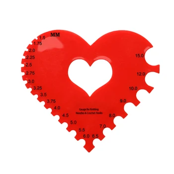 Širdies Matavimo Liniuotė Plastikinė Mezgimo Virbalų Dydis MM Vėžės Valdovas Įrankis (JAV, JK, Kanada Dydžių) 1.5-10MM Siuvimo Priedai, Įrankiai