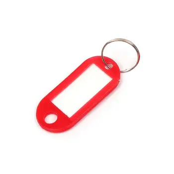 Žiedas Spalvingas Plastiko Raktų Žiedai Bagažo ID Etiketė Žymeklį paketų prižiūrėtojų raktinę Keychain Klasifikacija Kortelės Klavišą Atskaitą Kortelės
